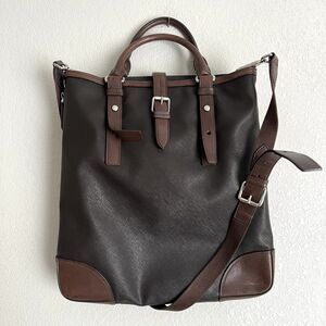 Tumi Women’s Brown Coated Canvas Leather Crossbody Bag